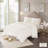 Elegant Cotton Chenille Bedding Sets, Off-white Tufted Design For King Bedroom