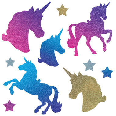 Star Cutouts Rainbow Unicorn Cardboard Standup