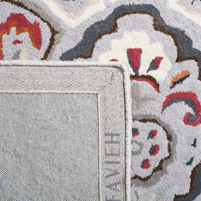 Haryson Hand Tufted Wool Ikat Rug, Round 5'