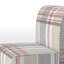 Cream Checked Tartan - Upholstered Patterned Accent Slipper Chair