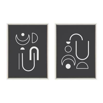 Red Barrel StudioÂ® Sylvie Playful Modernized Shapes And 1 And 2 Framed Canvas Art Set By The Creative Bunch Studio 2 Piece Set 18X24 -  Ivy Bronx, D47F856C8AB846FEA9A9576D243A39B7