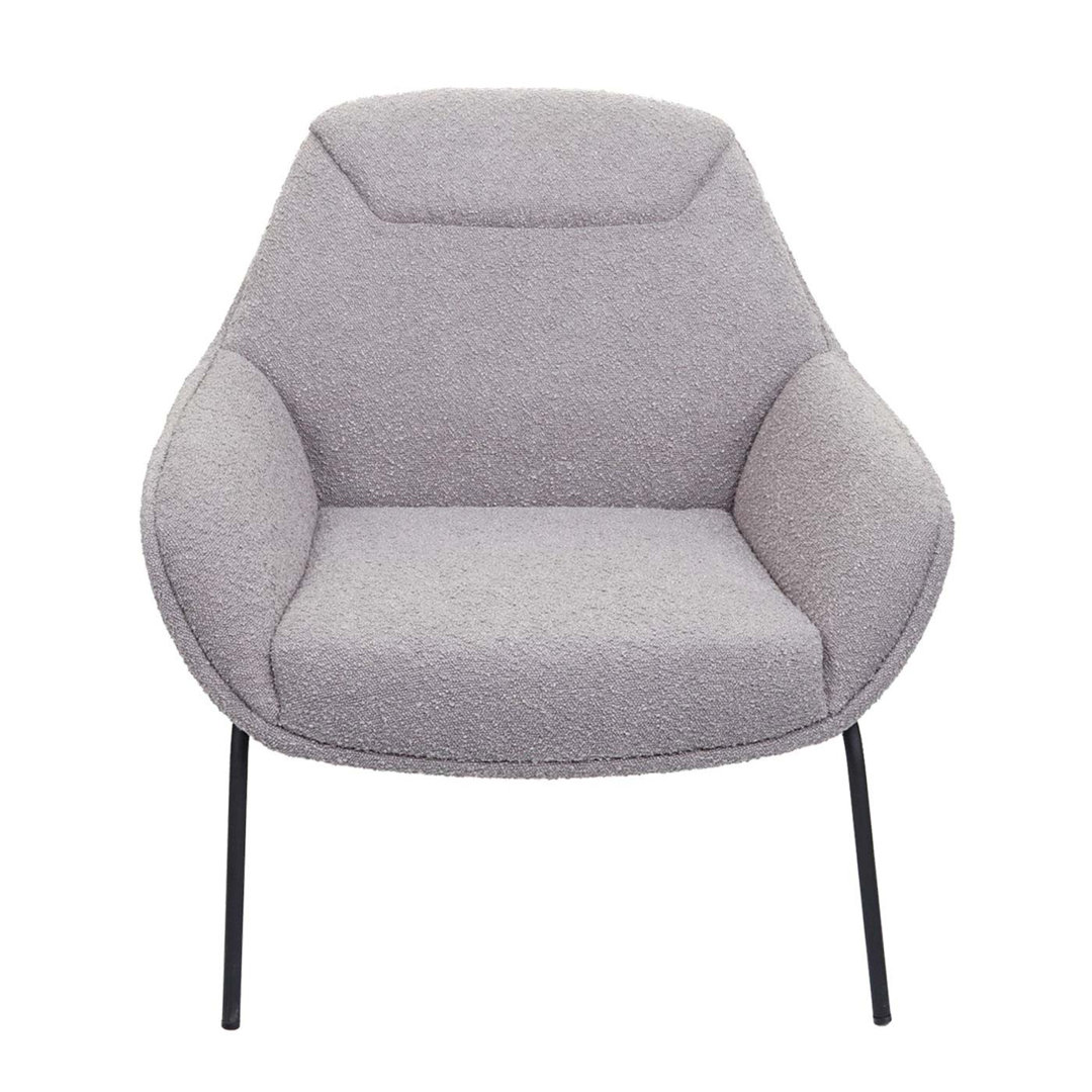 Lounge-Sessel MCW-J77, Cocktailsessel Sessel, Bouclé Stoff Metall