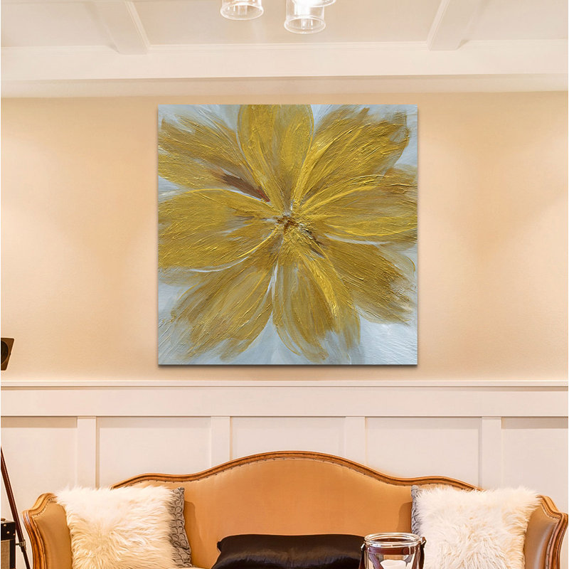 « golden blue », peinture, H 40 po x l 40 po x P 1,5 po, Toile tendue