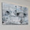 Farmhouse «Blue Pigs», reproduction de peinture acrylique sur toile tendue