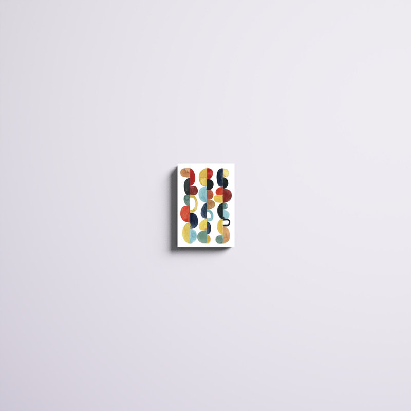 «Midcentury Sunrise I», peinture sur toile, H 12 po x l 8 po
