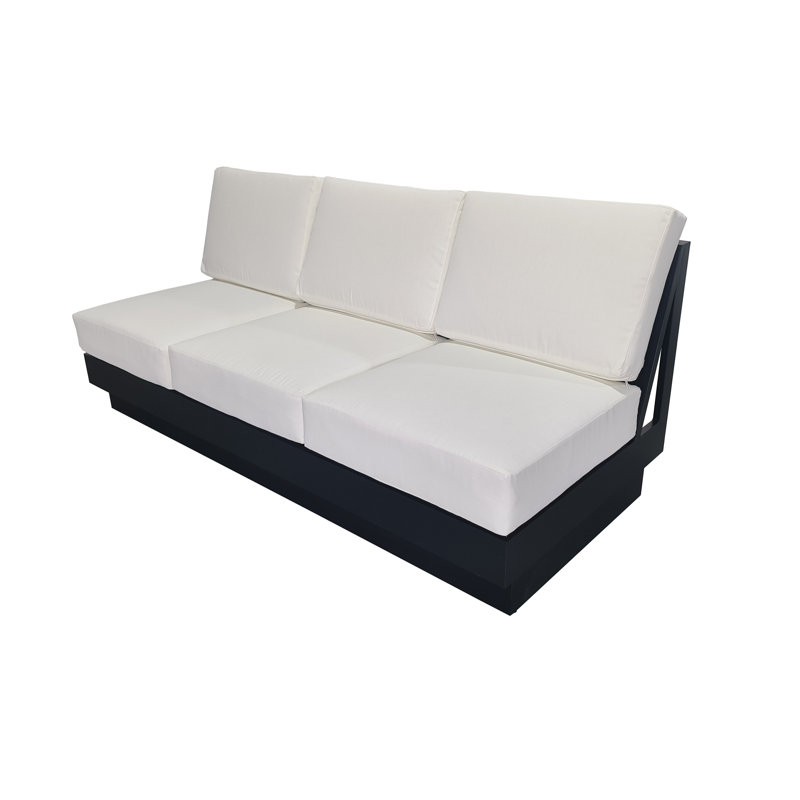 Lucca Metal Outdoor Sofa with Sunbrella Cushions