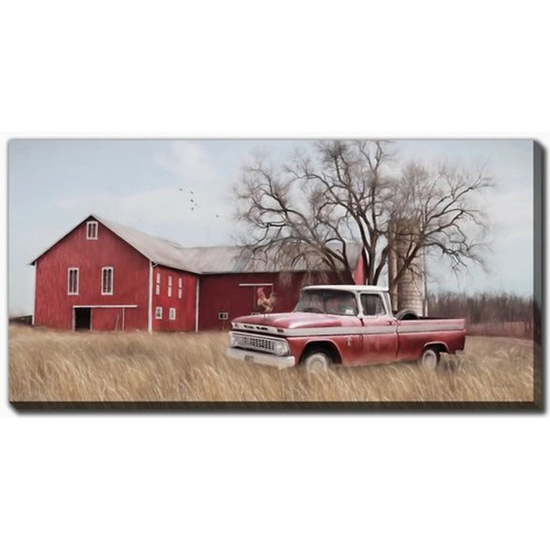 Art sur toile Western Western Barn, H 20 po x l 40 po