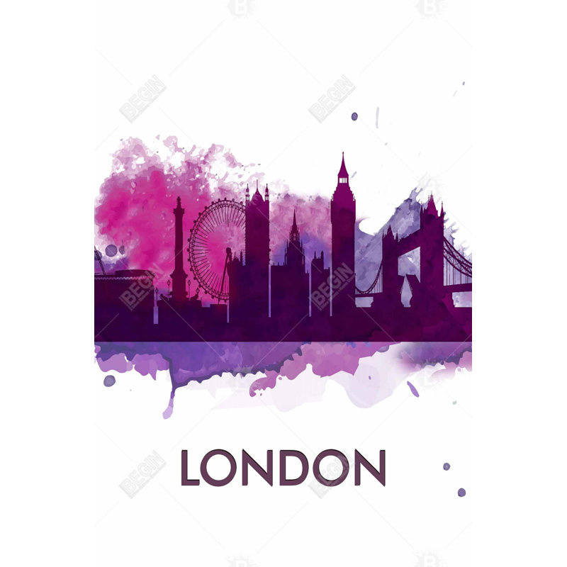 "Silhouette mauve de Londres"