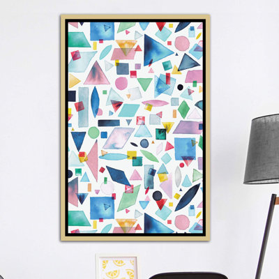 Geometric Pieces Multi by Ninola Design - Painting