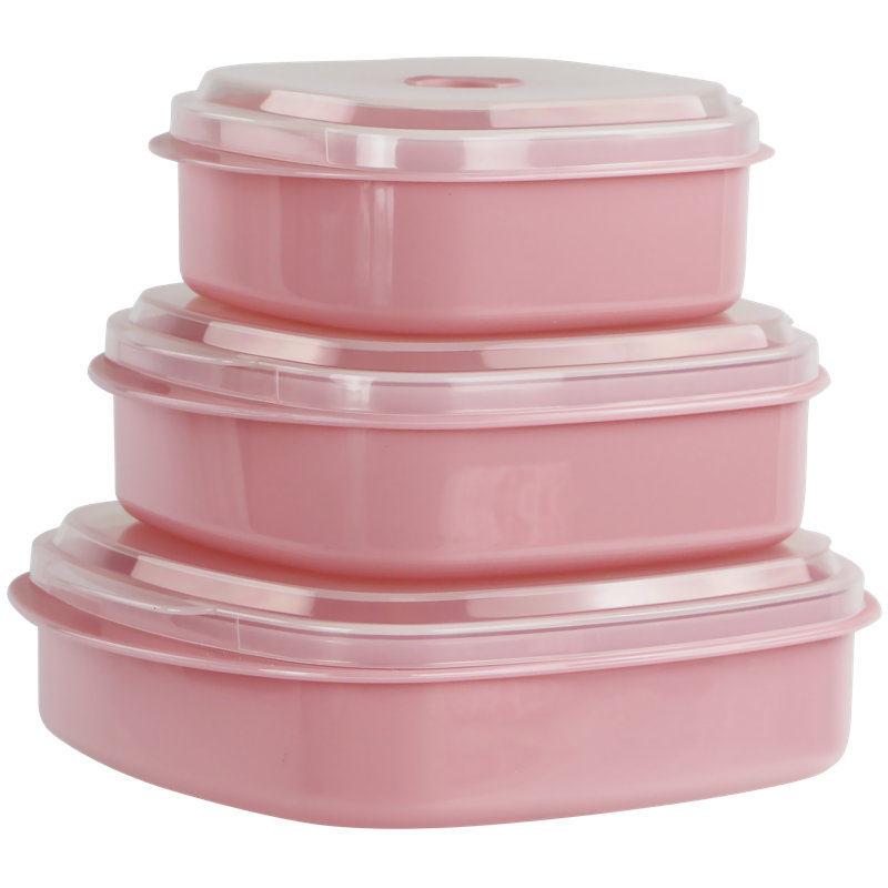 Ensemble de 3 contenants alimentaires Argelis, Rose