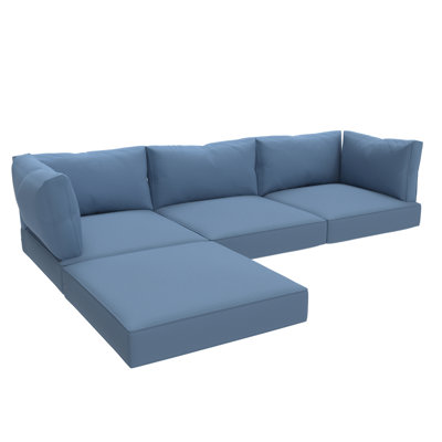 Indoor/Outdoor Sectional Sofa Replacement Cushions Set, 5 Inch