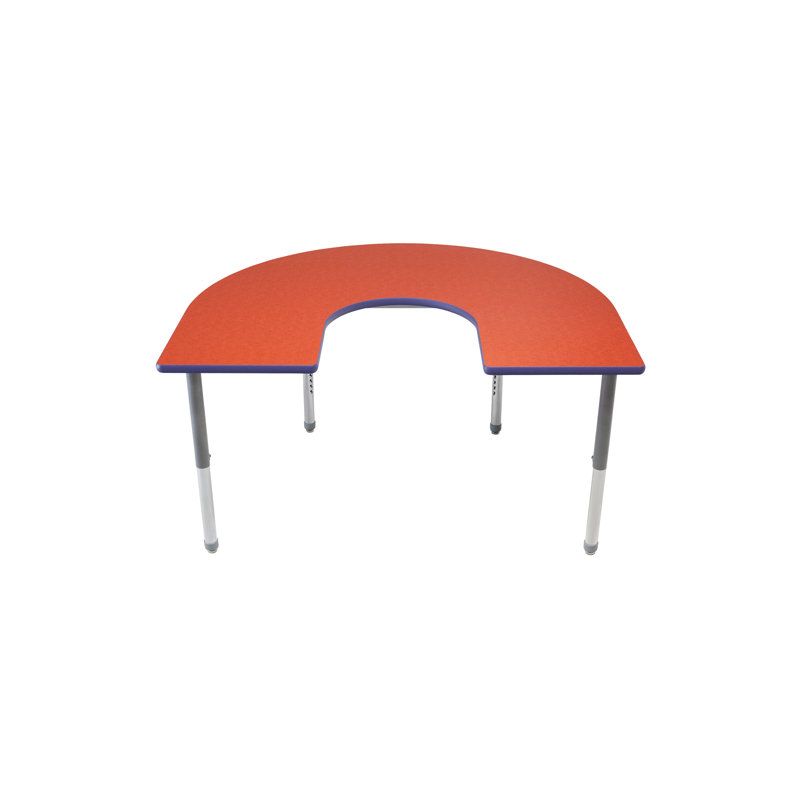 Collaborative Learning Table With Deluxe Legs- Horseshoe - 48"W x 72"L, 29" H x 72" L x 48" W