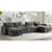 Modular Sectional Sofa With Movable Storage Ottoman And Console, Cup Holder, Wide Seat, 6 Seat U Shaped Couch, Oversized Sofa With USB Charger-440700628-462235509