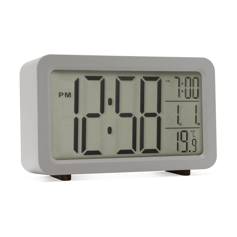 Quartz movement / Crystal Alarm Tabletop Clock, Grey