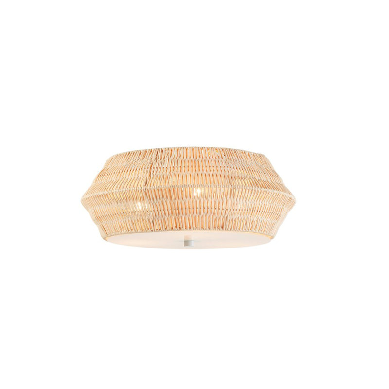 Plafonnier encastré naturel en bambou Boho