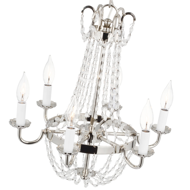 Chapman & Myers Petite Paris Flea Market Chandelier, Polished Nickel