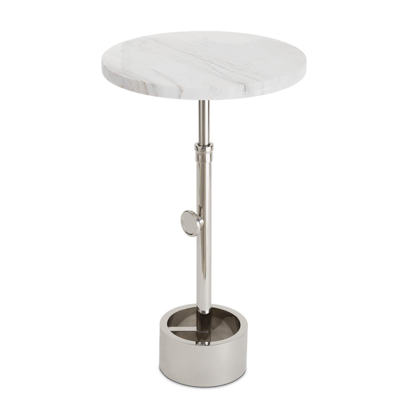 Myles Accent Table (Natural Brass), Polished Nickel