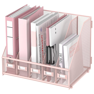 5-Slot Metal Vertical Desk Organizer