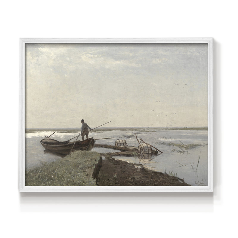 Paysages rétro-Dxxi-impression encadrée, H 16 po x l 20 po, Blanc
