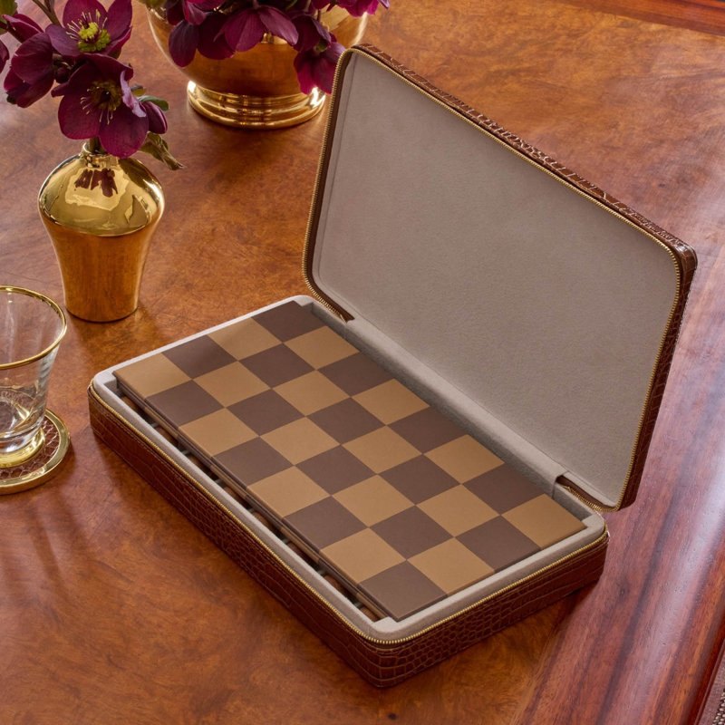 Enzo Travel Chess Set, Fawn, Fawn