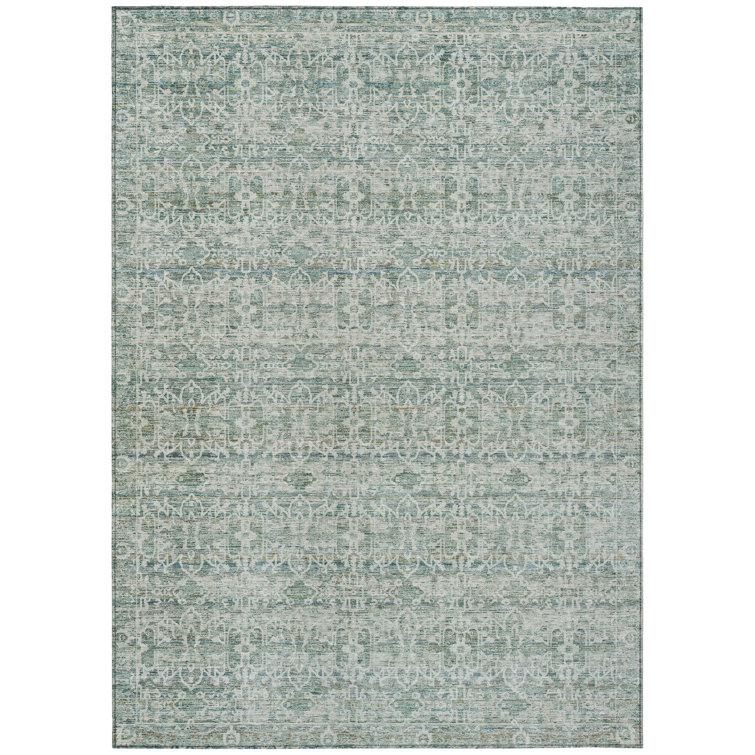 Machine Washable Indoor/Outdoor Oden ACN2152 Striped Rug