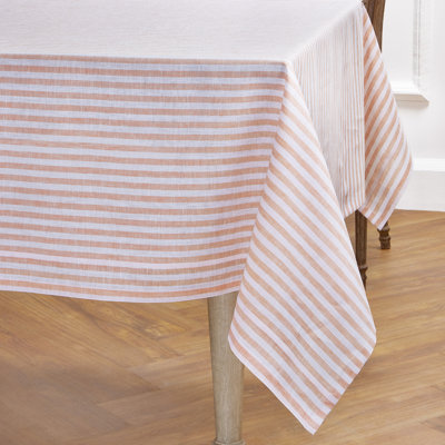 Amalfi Stripe - 100% Pure Linen Tablecloth