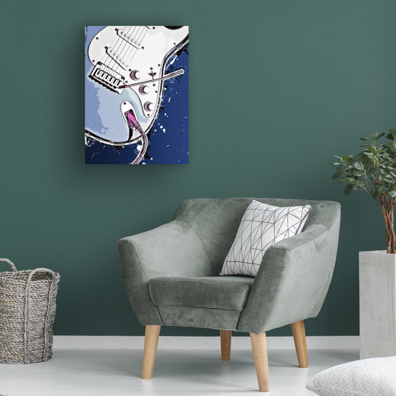 Art sur toile bleu bolaire Justyna Jaszke, 14" H x 19" W