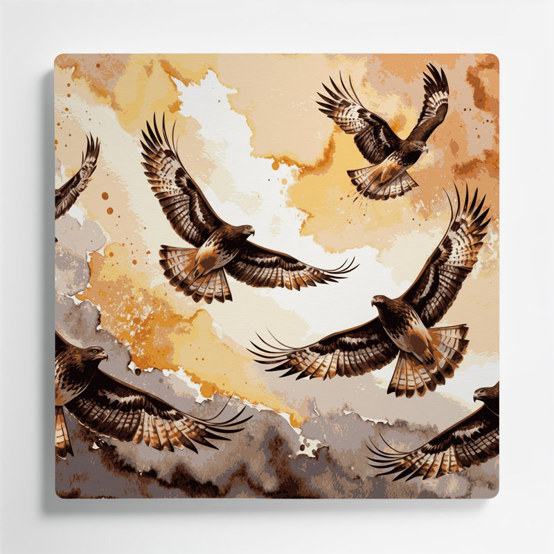 Art mural en métal oiseau, H 8 po x l 8 po