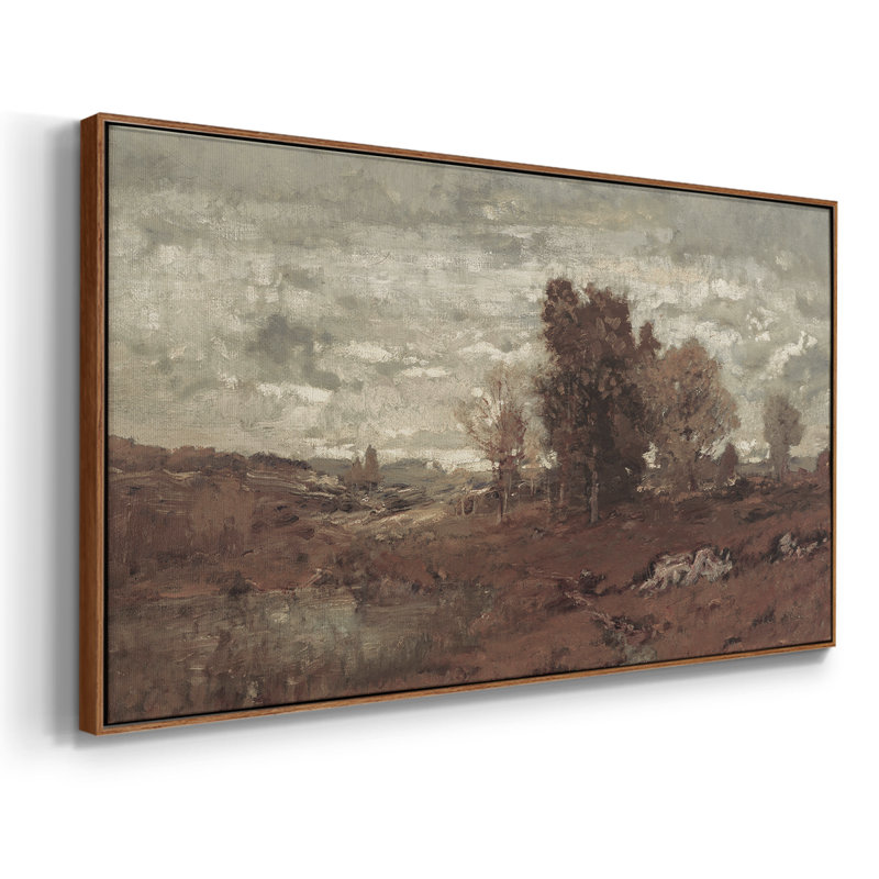 Série paysage - DCCLII - Toile tendue avec châssis tendue, prête à être accrochée, Noyer, H 17 po x l 33 po