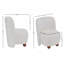 Fauteuil d'appoint moderne à dossier bas et sans accoudoirs