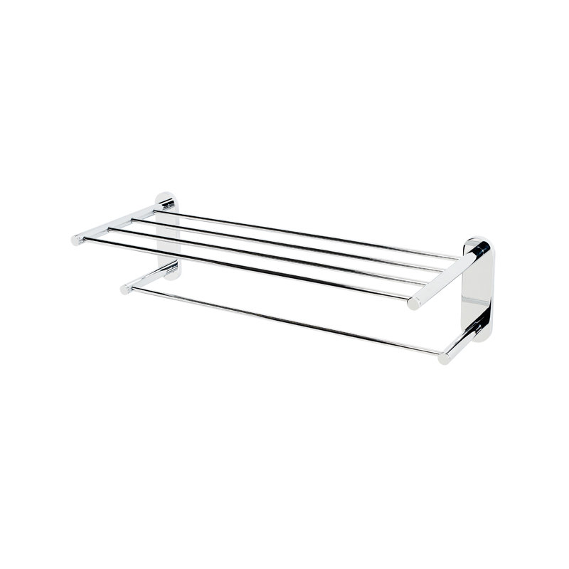 Contemporary I Wall Shelf, Polished Chrome