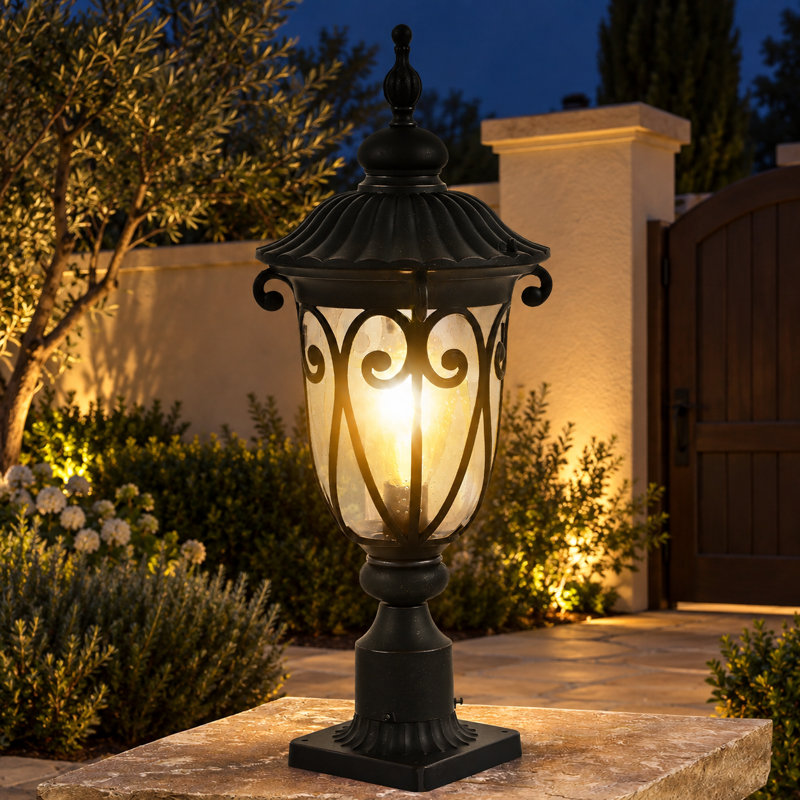 24.15 Inch Outdoor Post Light in Black