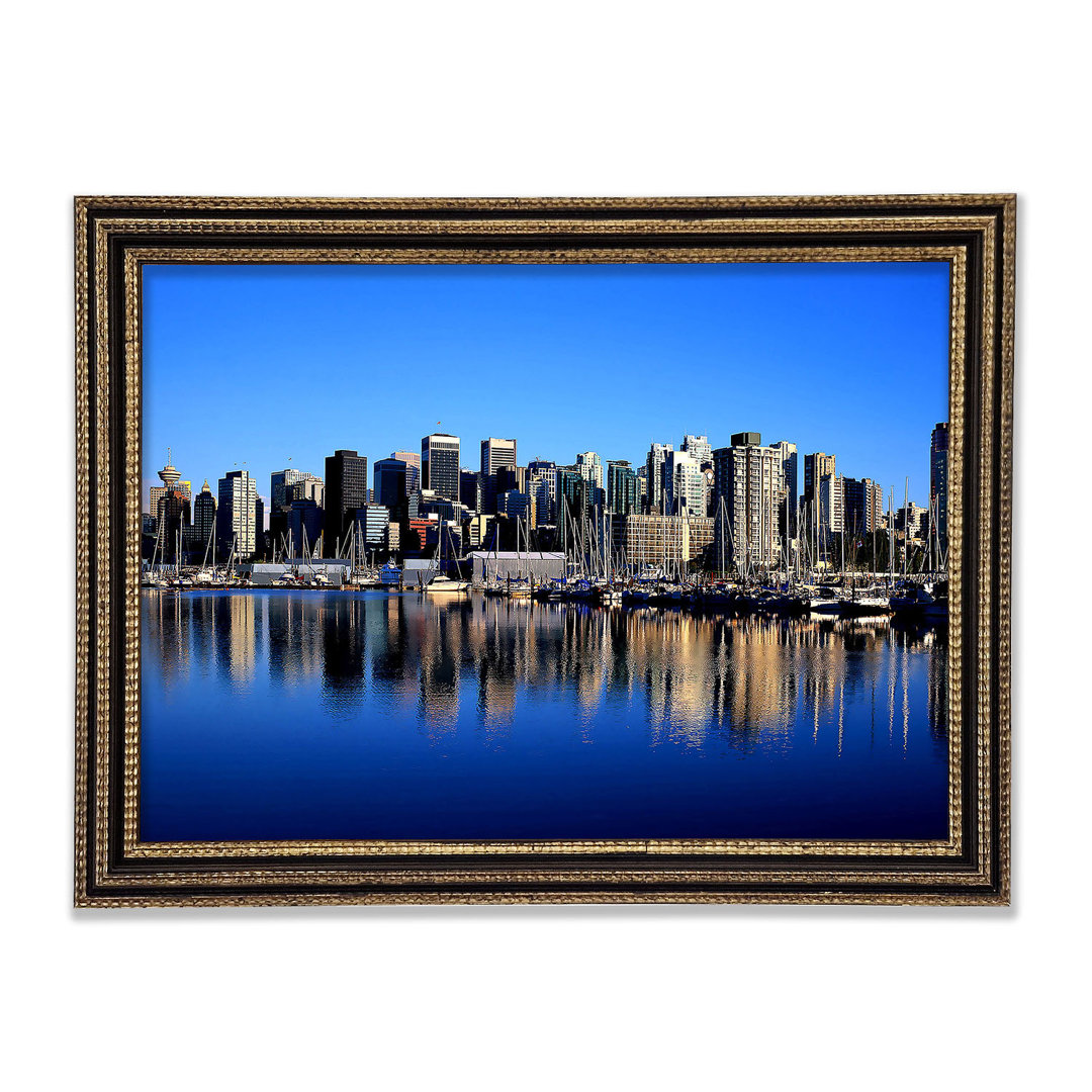 Skyline von Vancouver Gerahmter Druck