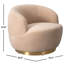 Fauteuil demi-tonneau pivotant en polyester 33,3 cm de large Teter-1128771956-1172110947