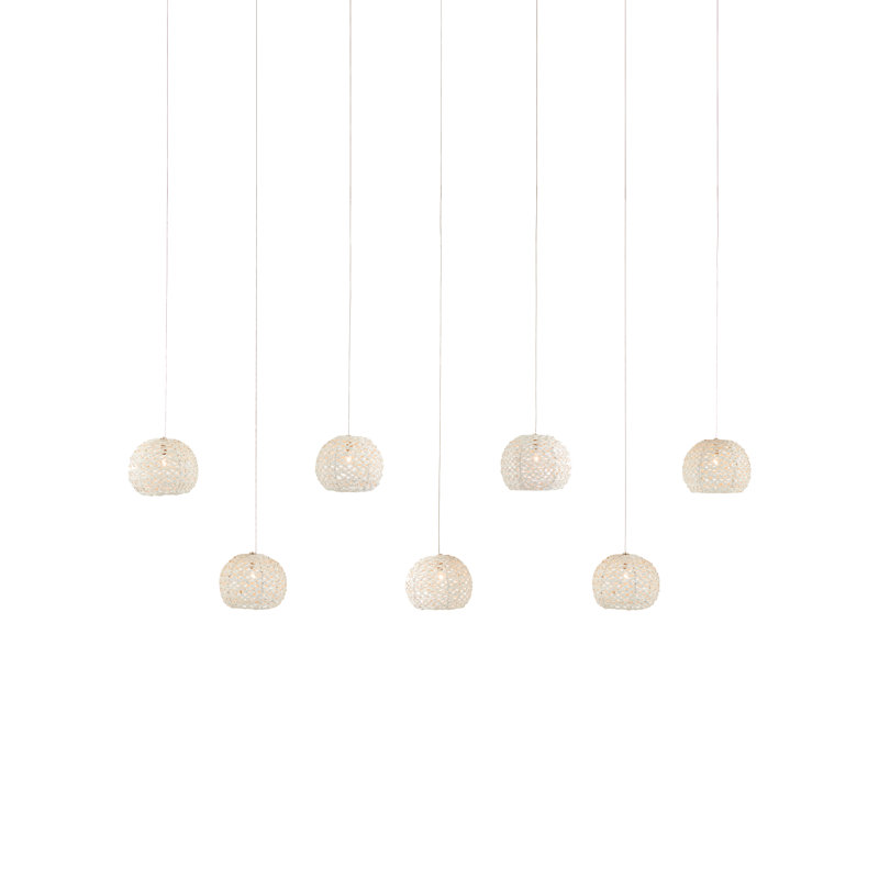 Luminaire suspendu rectangulaire 7 lumières Piero