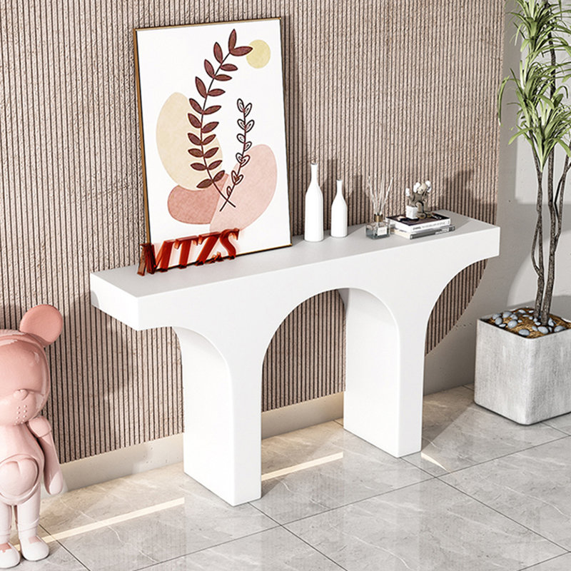 Console moderne minimaliste, H 33,46 po x l 55,12 po x P 13,78 po, Blanc