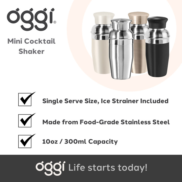 8oz Small Cocktail Shaker Mini Martini Shaker Small Drink Shaker with  Strainer and Lid Top,Stainless Steel Mini Cocktail Shakers Bar Shaker Small