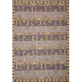 Abstract Area Rug in Gray