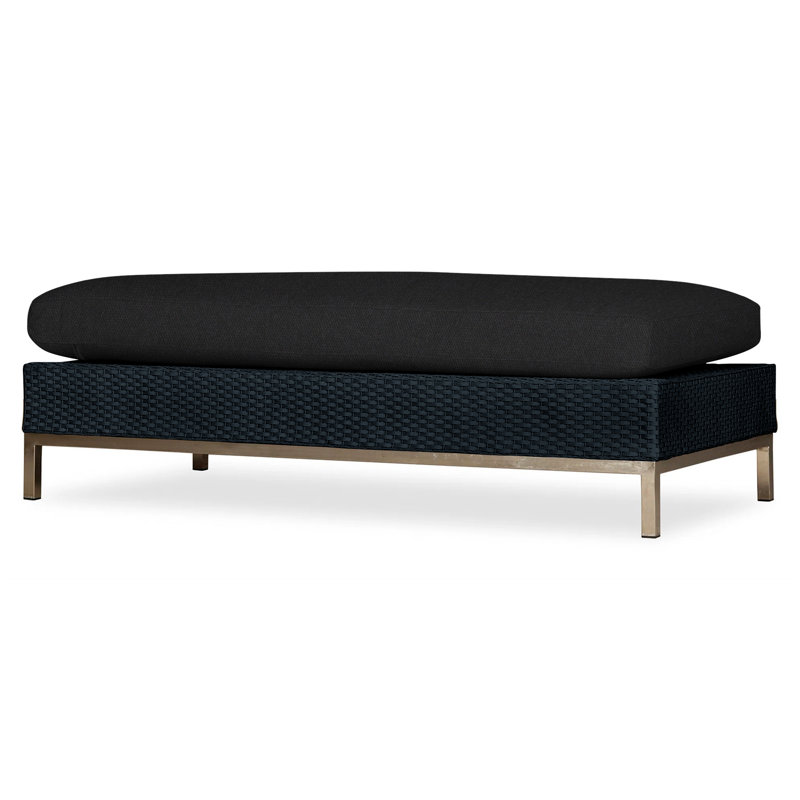 Elements Outdoor Ottoman, Canvas Black Sunbrella® Canvas, Ebony