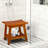Sinead Vince 20'' W Teak Adjustable Leg Teak Shower Bench with storage Shelf Bath Seat Assembly Required