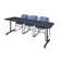 Nicklos T-Base Training Seminar Table, 2 Zeng Stack Chairs