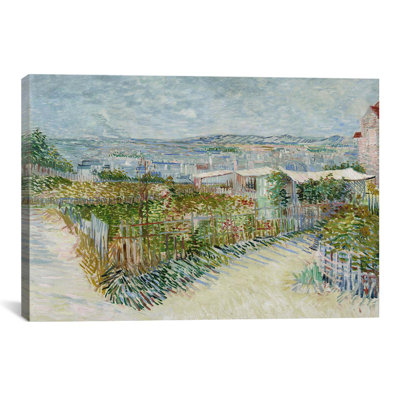 « montmartre derrière the moulin de la galette » par vincent van gogh, reproduction d’art sur toile