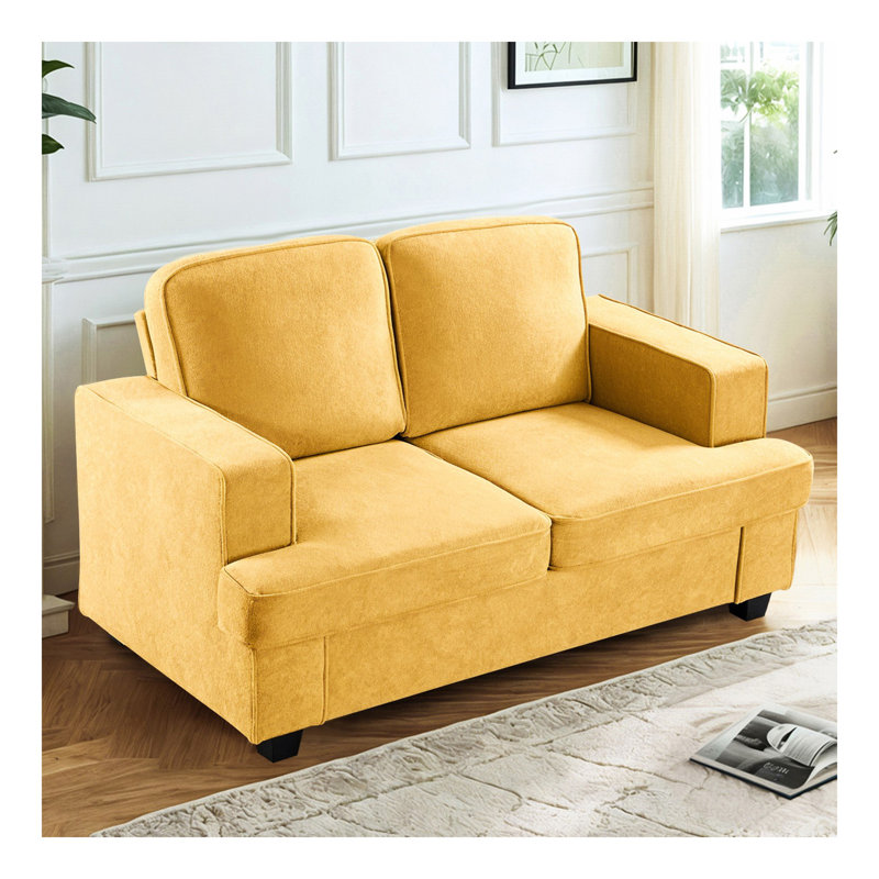 Causeuse Modern, Jaune moutarde