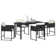 Garden Dining Set 5 Pcs Poly Rattan