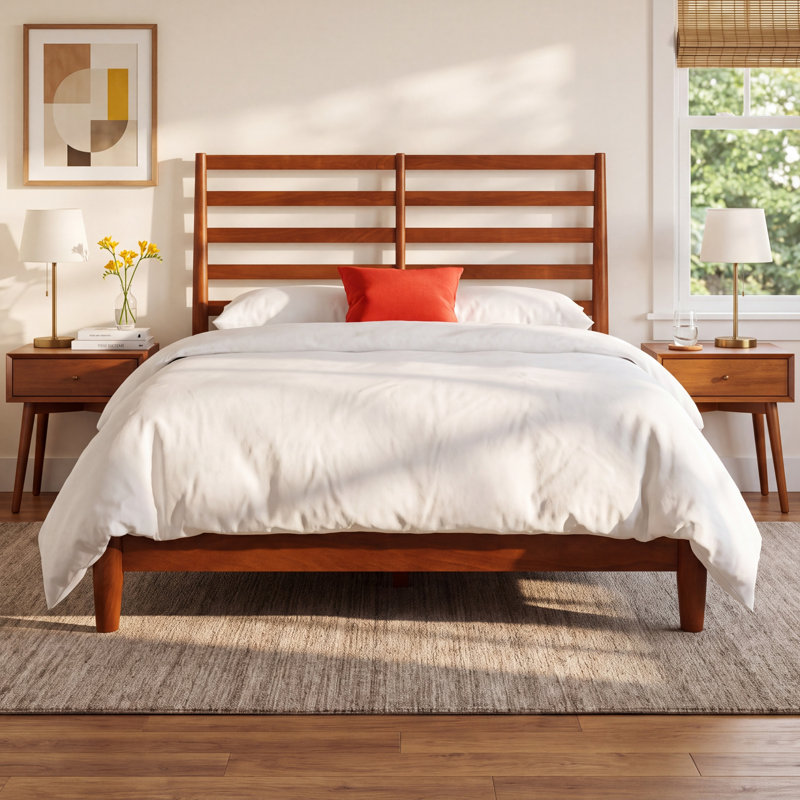 Williams Slatted Bed, Full, Chestnut