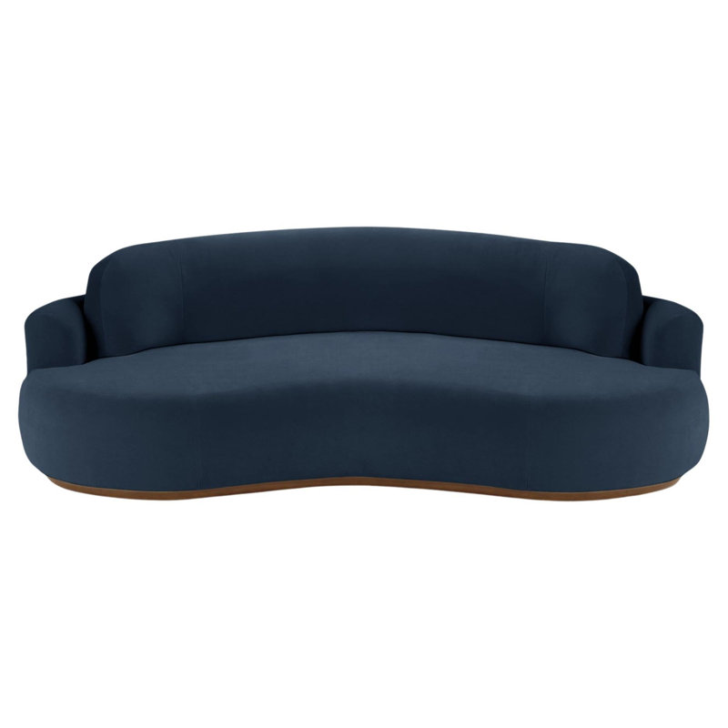 Canapé Nless, H 31 po x l 110 po x P 52 po, Brun, Velours noir Paris