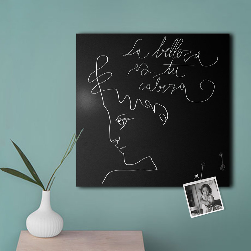 Magnetic Metal Photo Memo Board, Black
