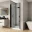 Porte de douche pliante sans cadre avec verre transparent 34 "-35 1/2" x H 72 "-103173531