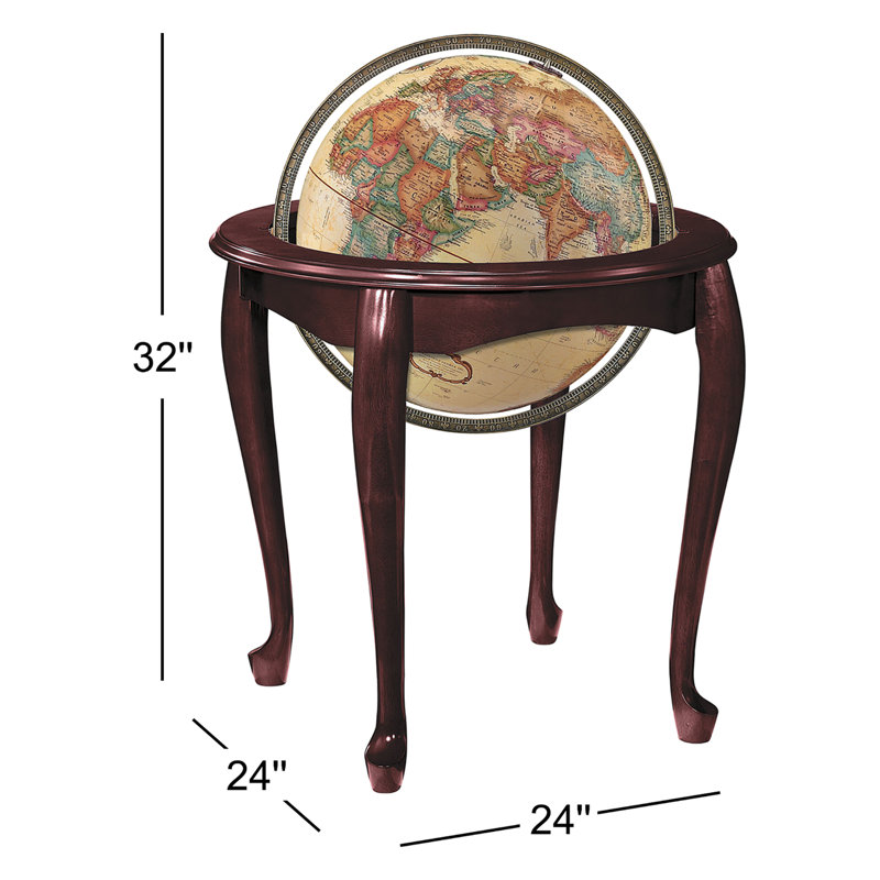 Globe terrestre antique Queen Anne