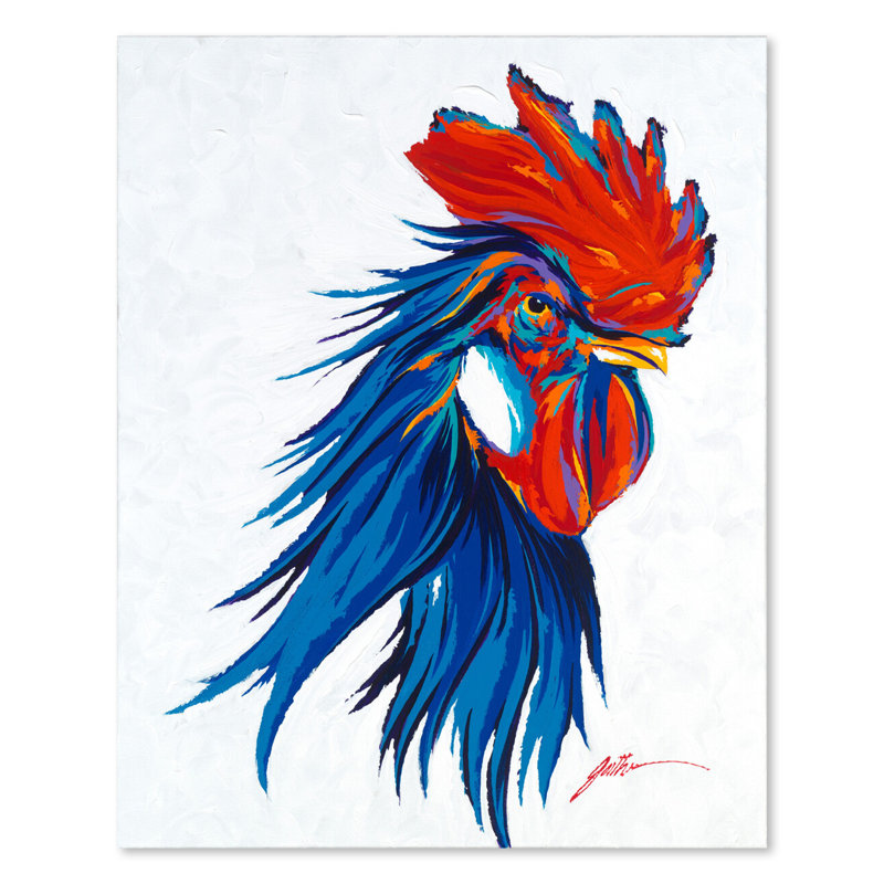 Ragin 'Red, estampe numérique sur toile tendue avec châssis, H 30 po x l 24 po